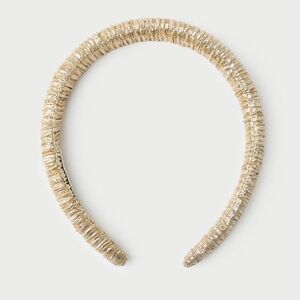 Loeffler Randall Marina Gold Puffy Headband NWOT